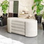 Atelier Del Sofa Banco Crema 105x42x42 cm Espuma Gris 28 DNS Espuma Blanca 14 DNS